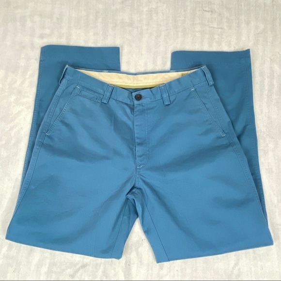 Haggar Life Khakis Sz 34x32 Relaxed Straight Leg Turqouise Blue - Picture 2 of 10